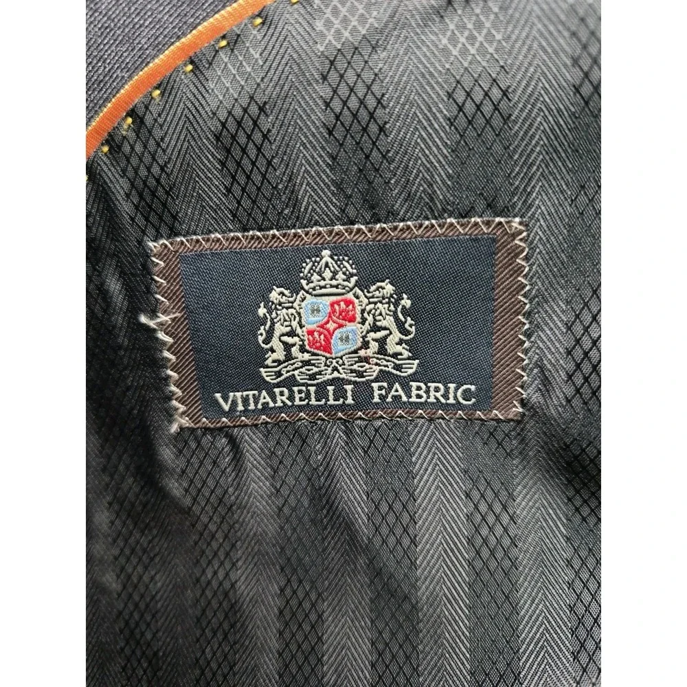 Vitarelli Mens Sports Coat 38R Gray Italy 2 Button Single Breasted Jacket